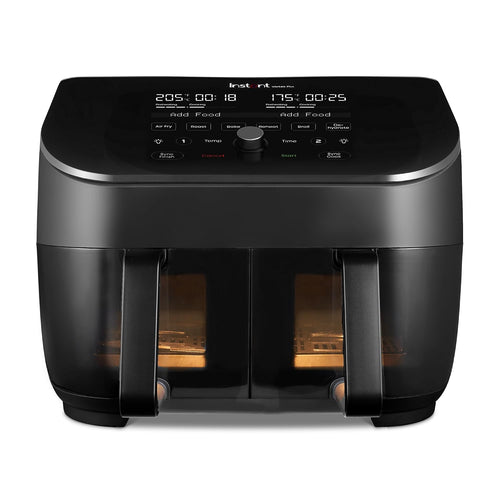 Dual Basket Air Fryer 7.6L 1700W 8 Functions Black