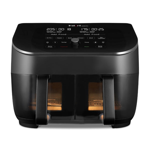 Dual Basket Air Fryer 7.6L 1700W 8 Functions Black