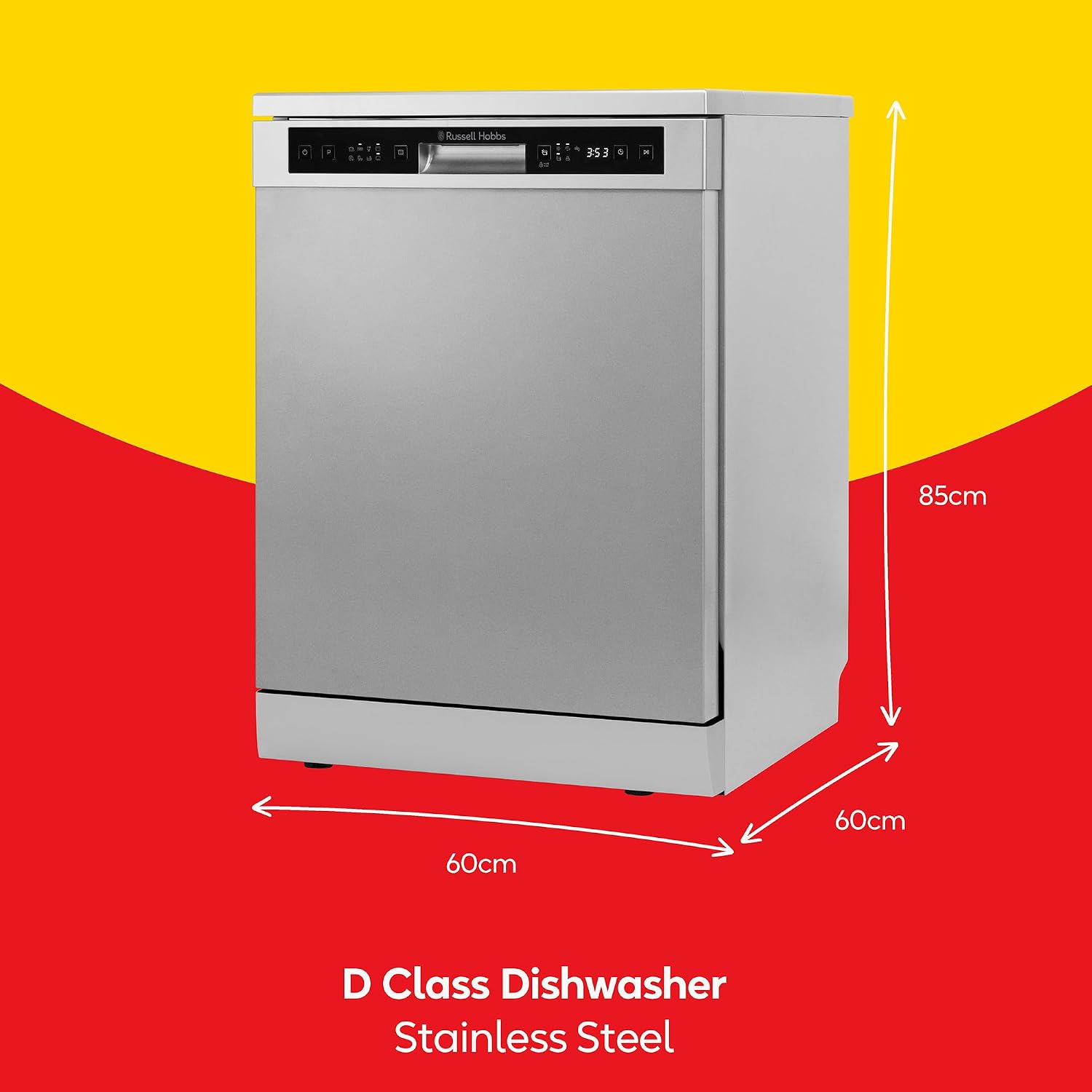 Freestanding Dishwasher 14 Place Settings 60cm Stainless Steel