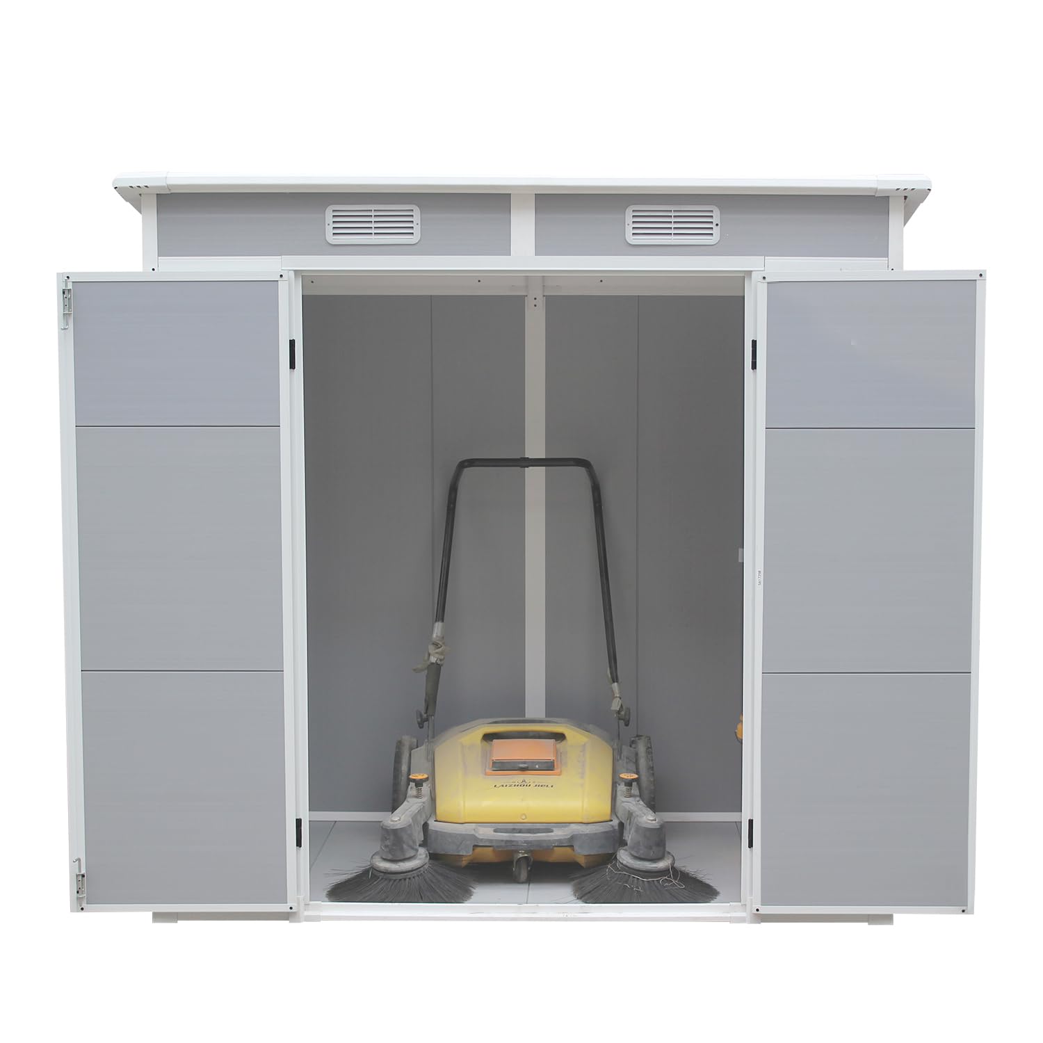 Outdoor Garden Storage Shed 6 X 4 Ft Grey Plastic Aluminium Frame