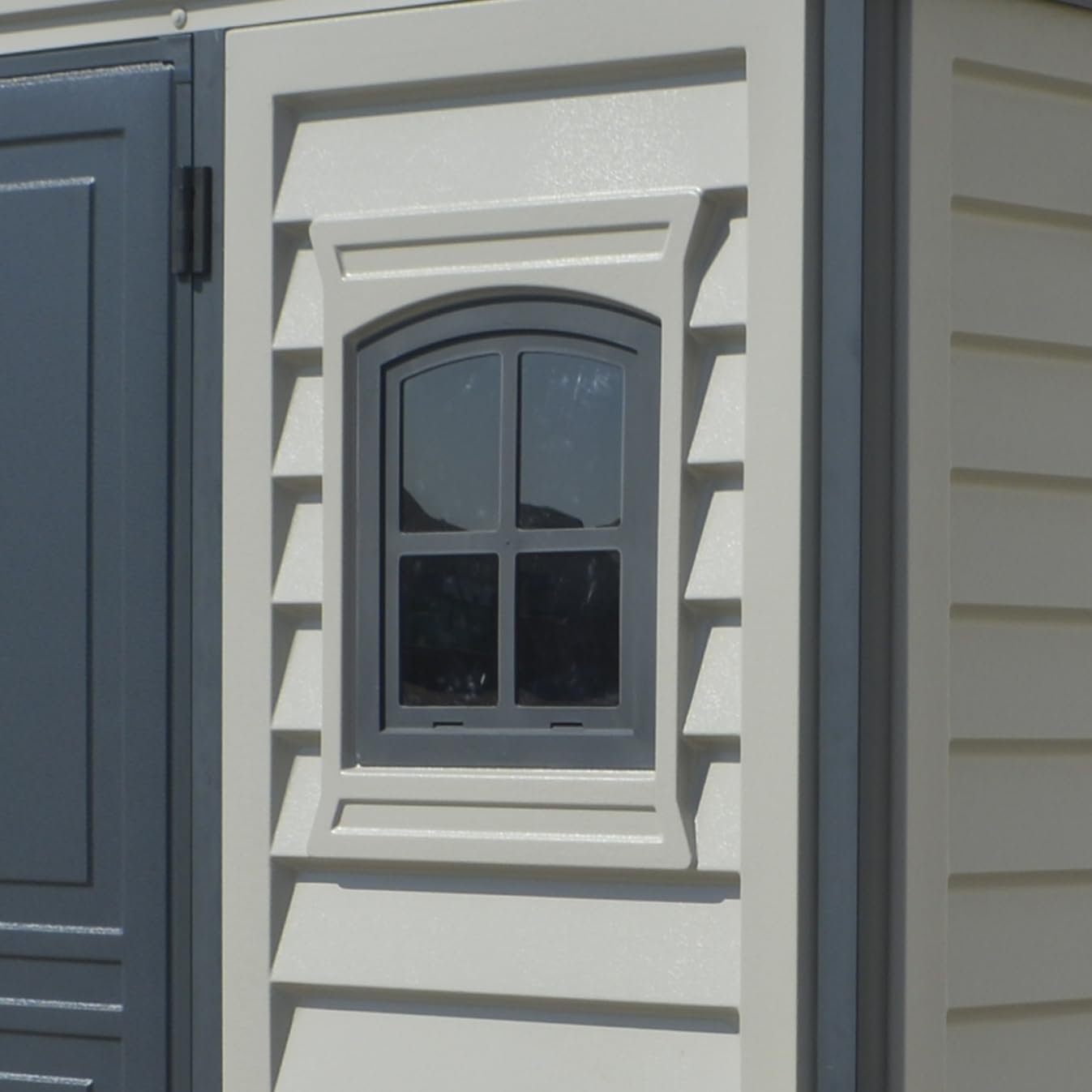 Plastic Garden Storage Shed 10.5 X 8 Ft Double Doors Lockable Dark Grey