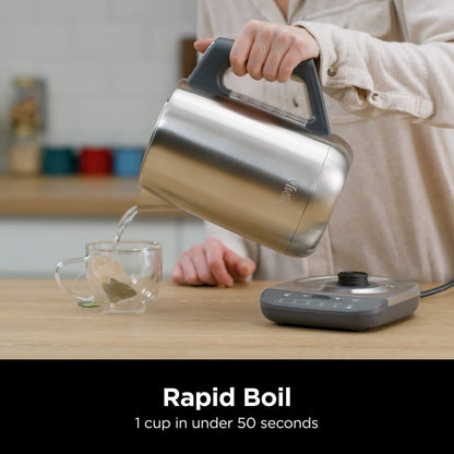 Temperature Control Kettle 1.7L 3000W Rapid Boil Stainless Steel