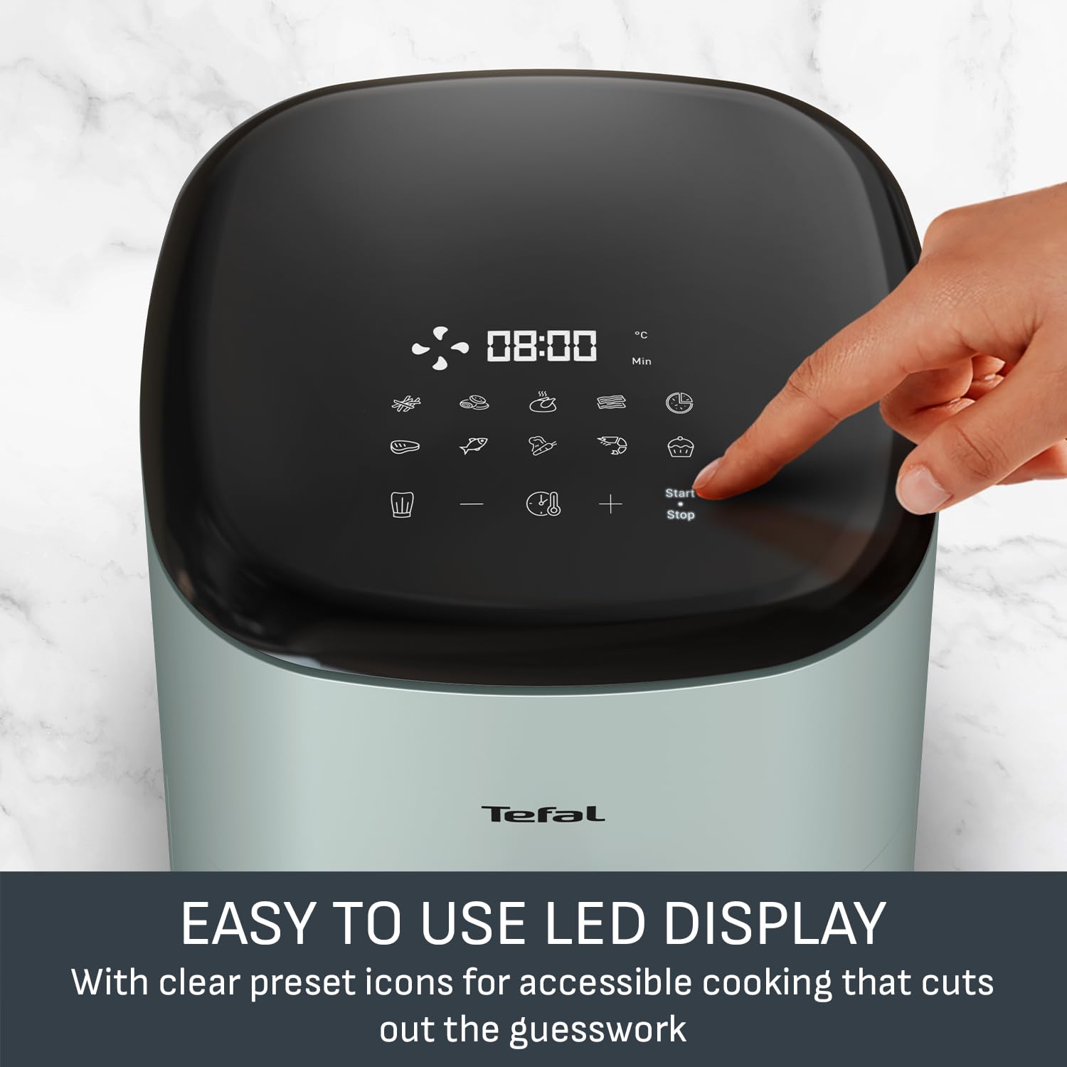 Air Fryer 5L 1500W 10 Programs Digital Touch Eucalyptus