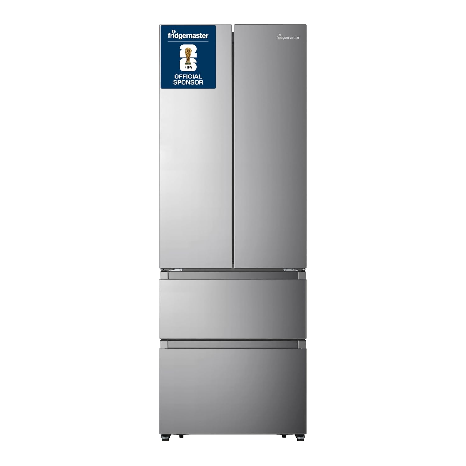Freestanding French Door Fridge Freezer 485L Total No Frost Silver