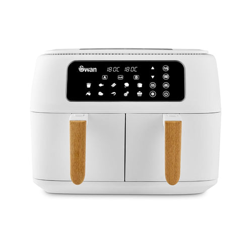 Air Fryer 8L Dual Basket 13 Presets Match Cook White