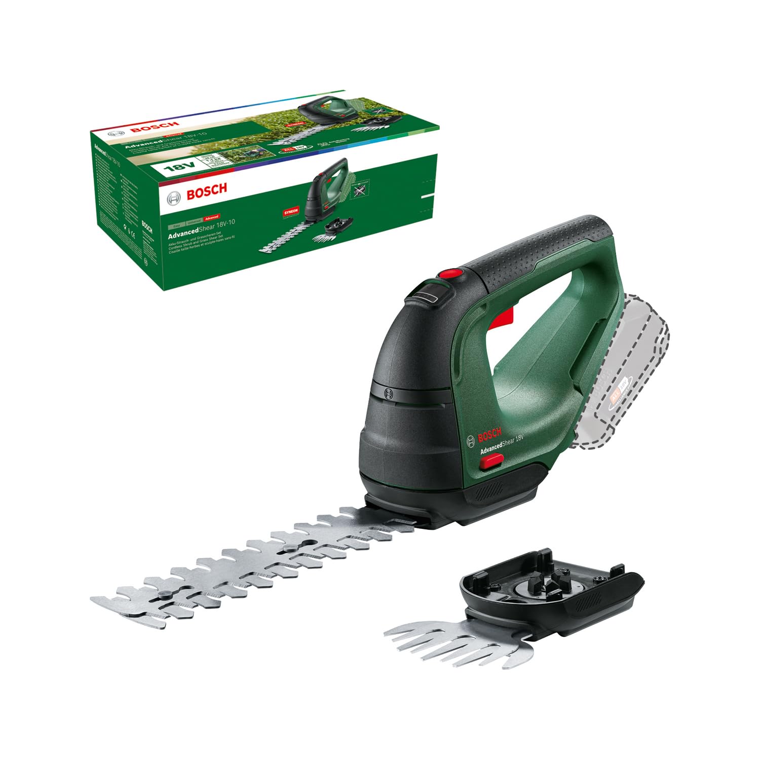 Cordless Grass And Shrub Shear 18V 2.0Ah 85m² Black Green