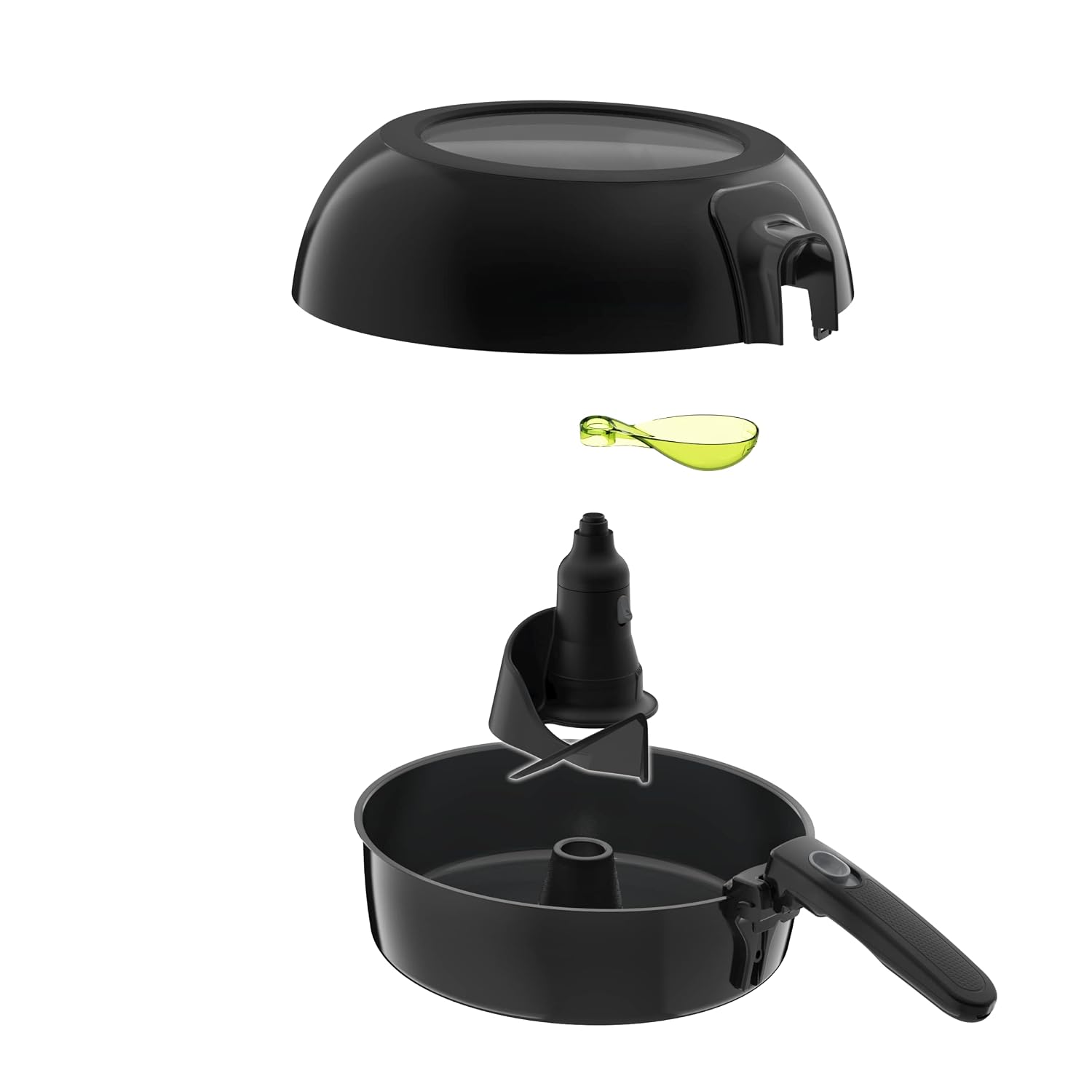 Air Fryer 1.2kg Capacity 1550W 6 People Low Oil Automatic Scoop Black