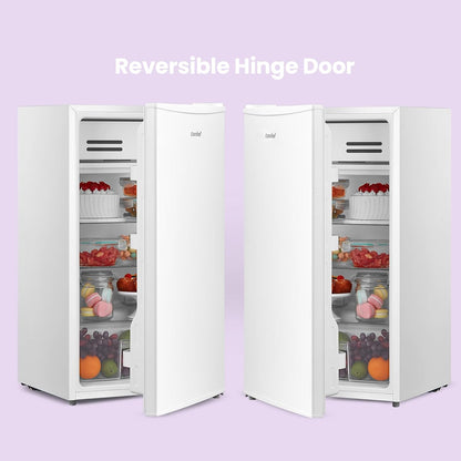 Under Counter Fridge 93L Cooler Box Interior Light Reversible Door White