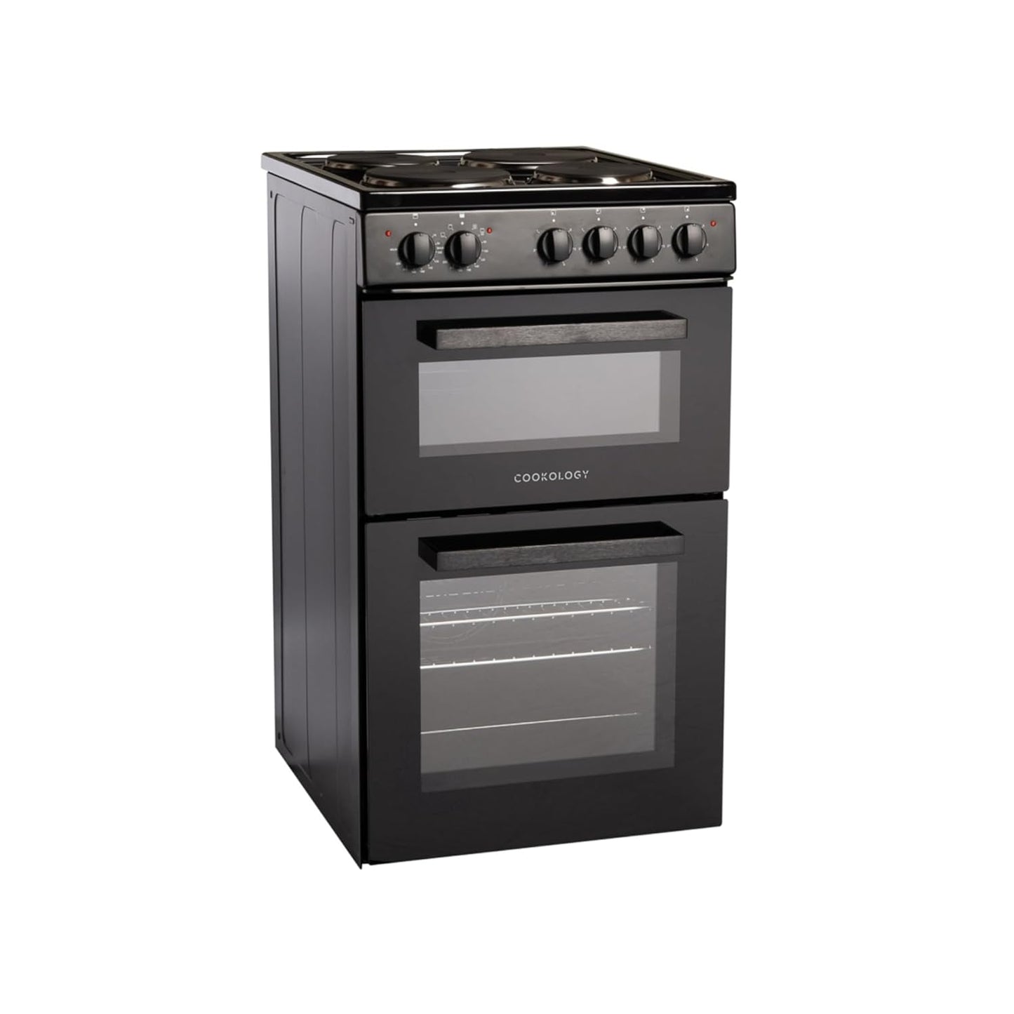 Electric Twin Cavity Cooker 93L 4 Zone Solid Plate Hob Black