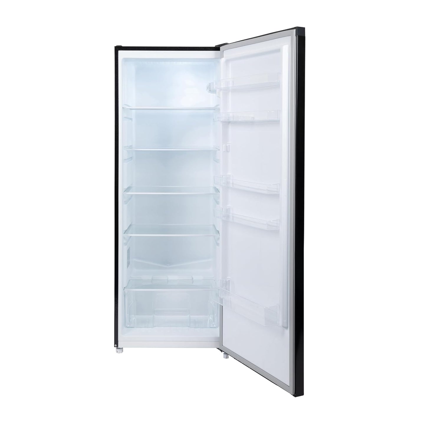 Freestanding Larder Fridge 241L 144Cm Reversible Door Mark-Proof Finish Black