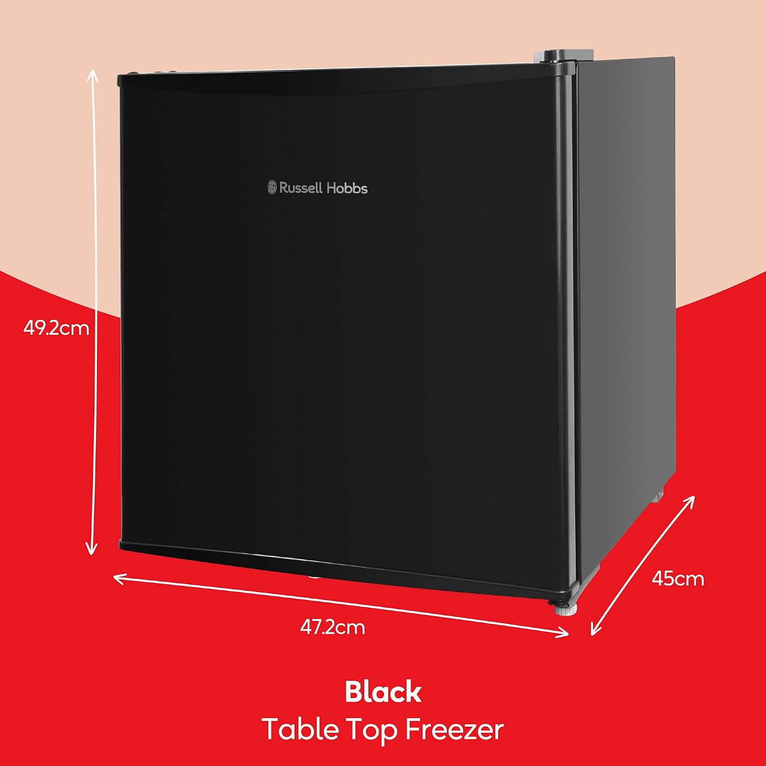 Freestanding Mini Freezer 31L Adjustable Temperature Black Reversible Door