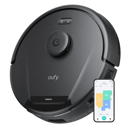 Robot Vacuum Cleaner With Mop 7000Pa Suction Ultra-Slim Black