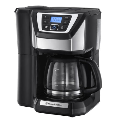 Bean To Cup Filter Coffee Machine 1025W 12 Cup Programmable Timer Stainless Steel