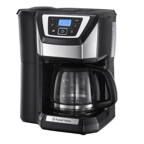 Bean To Cup Filter Coffee Machine 1025W 12 Cup Programmable Timer Stainless Steel