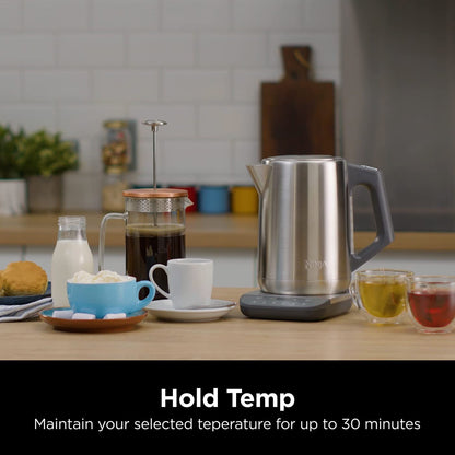 Temperature Control Kettle 1.7L 3000W Rapid Boil Stainless Steel