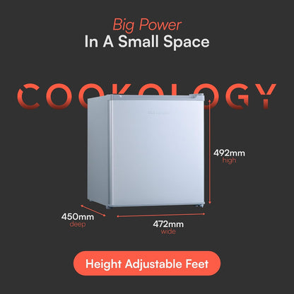 Freestanding Freezer 32L Reversible Door Silver