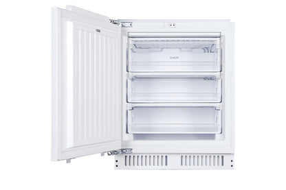 Integrated Undercounter Fridge 135L Adjustable Shelves LED Display White