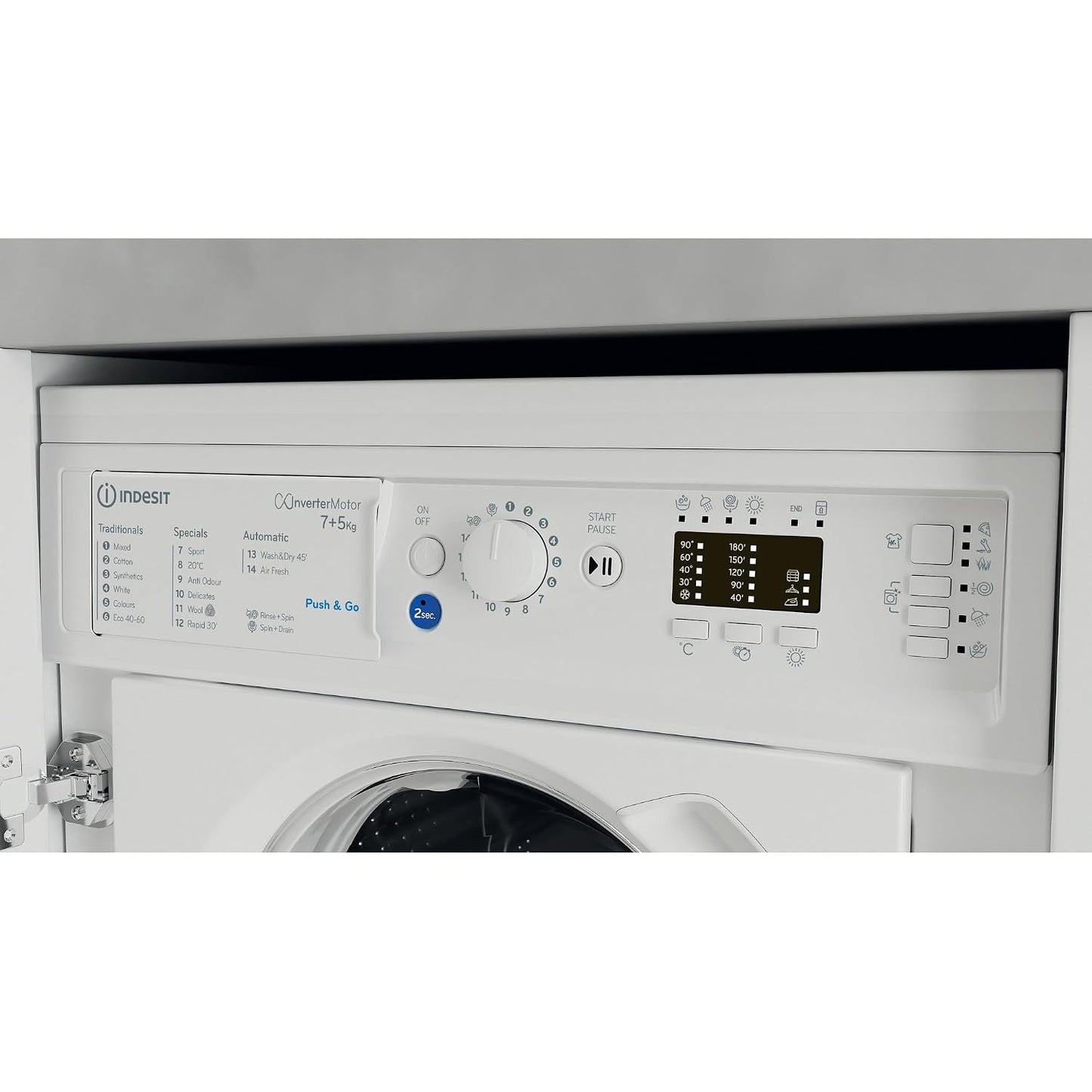 Integrated Washer Dryer 7Kg Wash 5Kg Dry 1400Rpm White