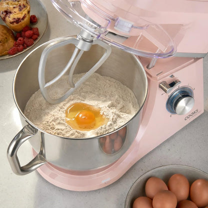 Stand Mixer 1200W 7L Stainless Steel Bowl 6 Speeds Pulse Pink