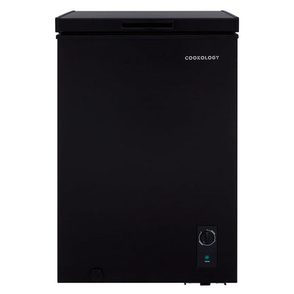 Freestanding Chest Freezer 99L Adjustable Thermostat Black