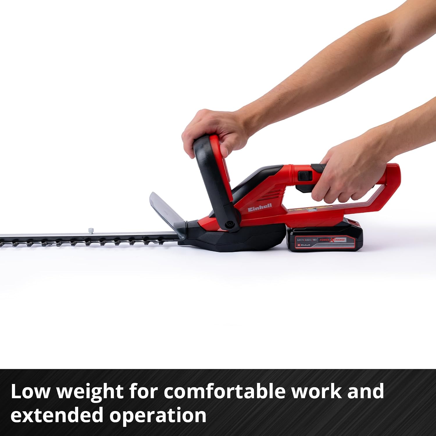 Cordless Hedge Trimmer 55cm 22in Laser-Cut Steel Blades