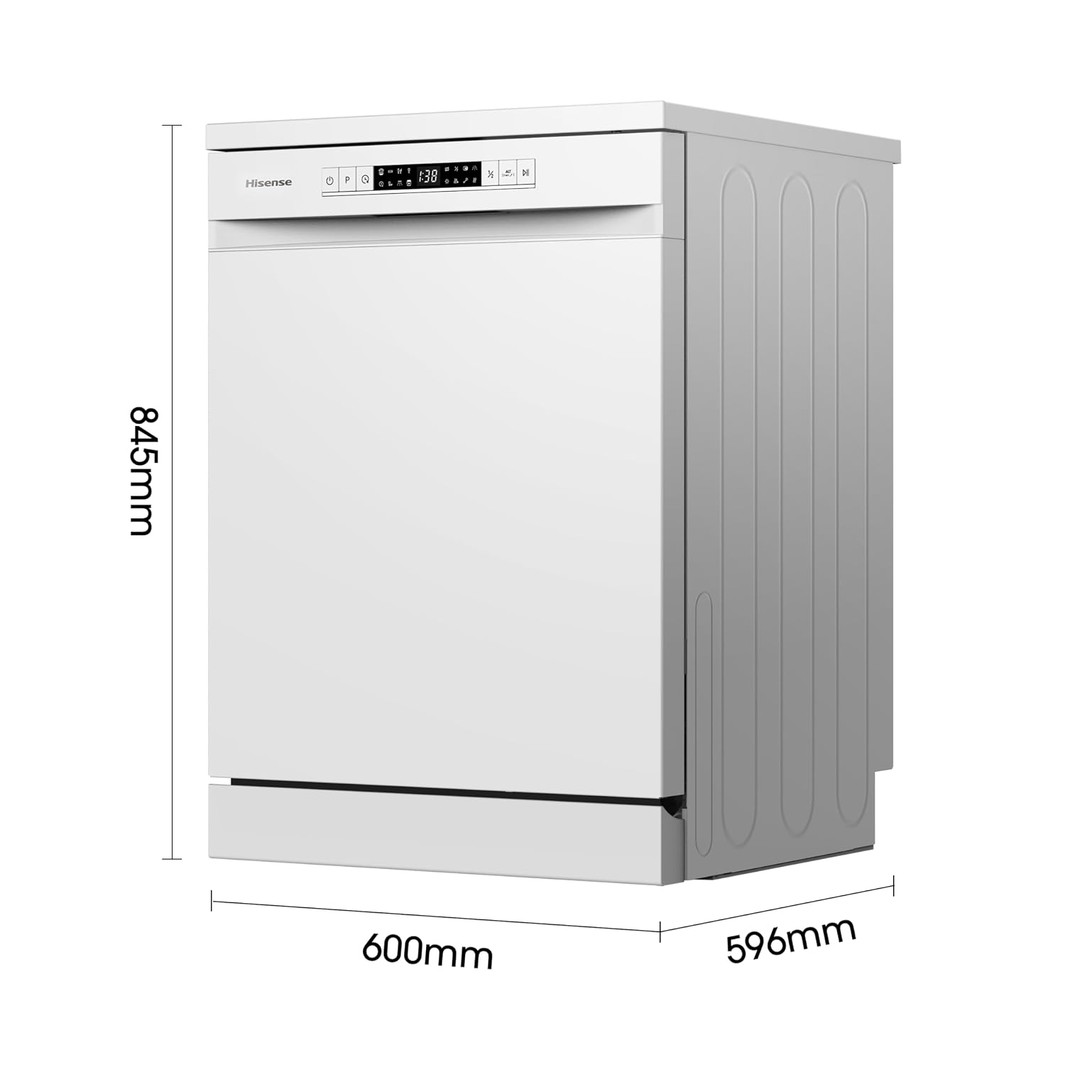 Freestanding Dishwasher 13 Place Settings 47dB 8 Programmes White