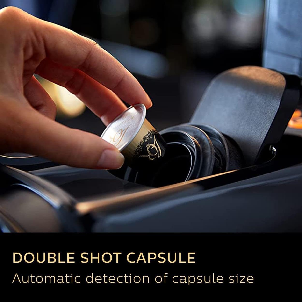 Capsule Coffee Machine Double Shot 19 Bar 1.4L Black