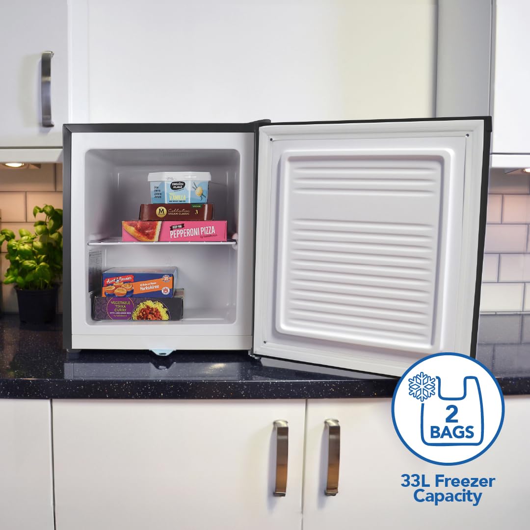 Table Top Freezer 33L 44cm Black Compact