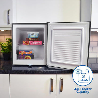 Table Top Freezer 33L 44cm Black Compact