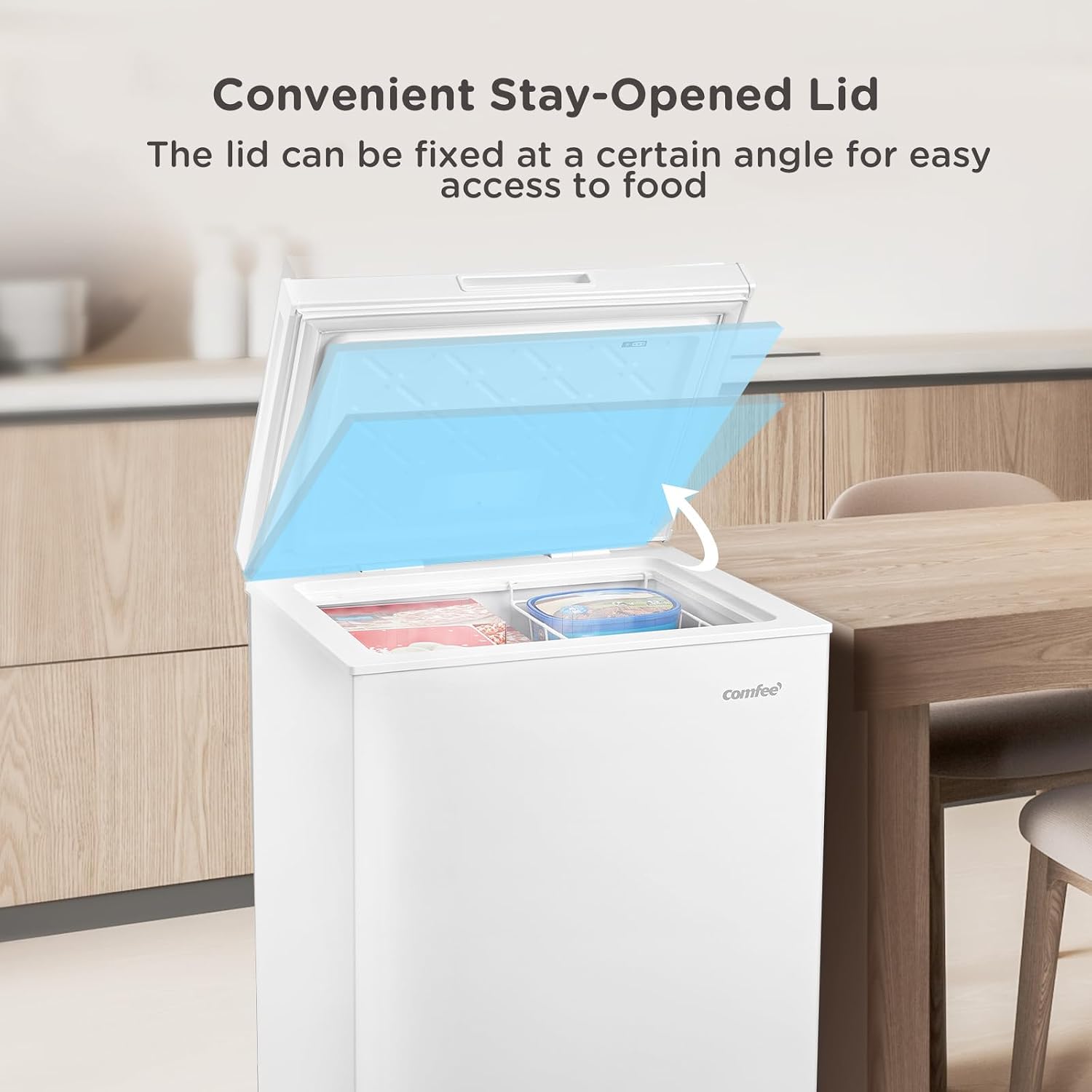 Chest Freezer 99L 54.5cm White Freestanding