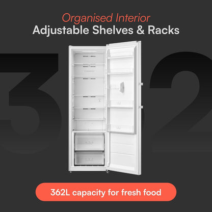 Freestanding Larder Fridge 362L Frost Free White