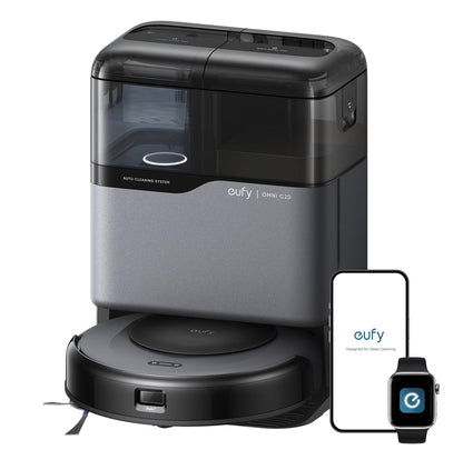 Robot Vacuum Cleaner With Mop 7000Pa Suction Ultra-Slim Black