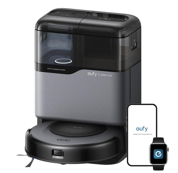 Robot Vacuum Cleaner With Mop 7000Pa Suction Ultra-Slim Black