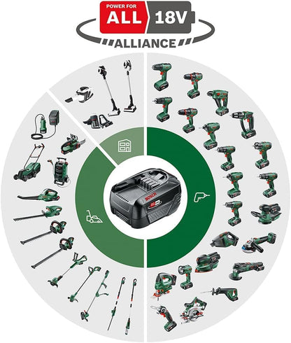 Cordless Hedge Trimmer 45cm 18V 2.0Ah Anti-Blocking System
