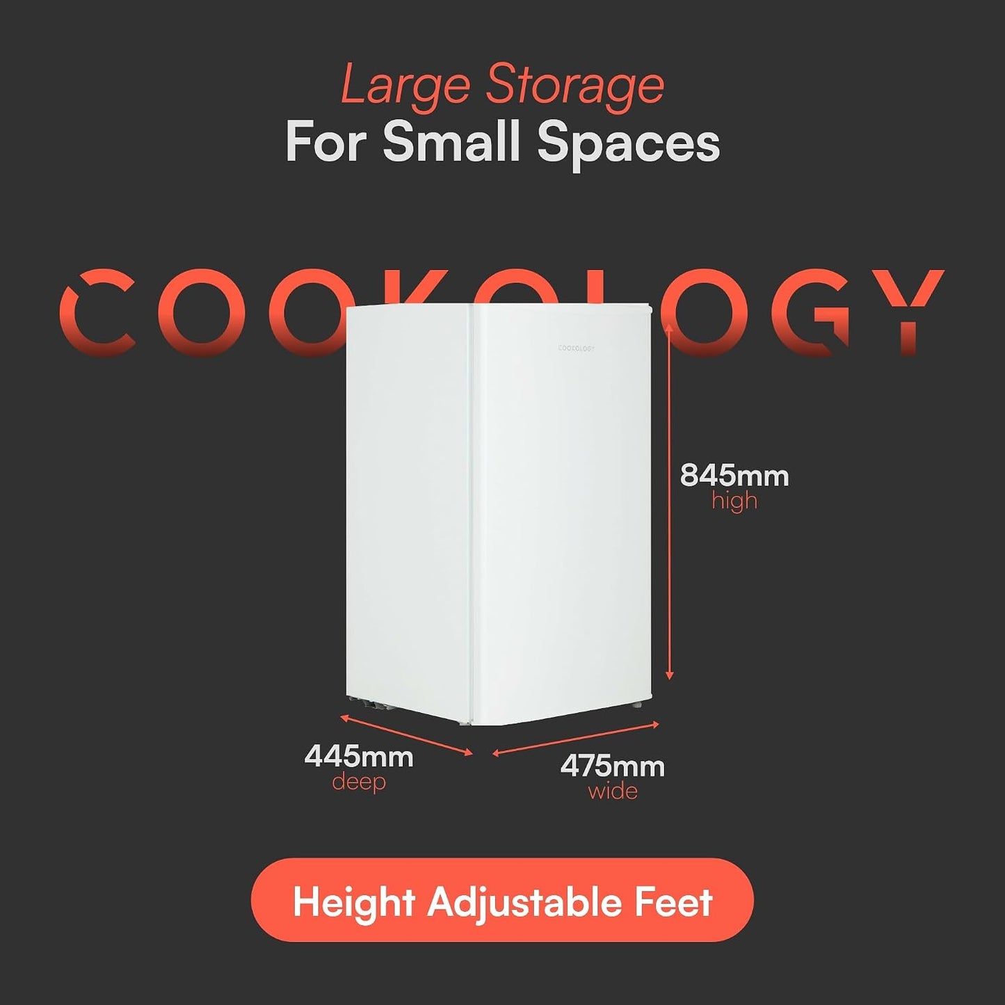 Freestanding Under Counter Freezer 60L White