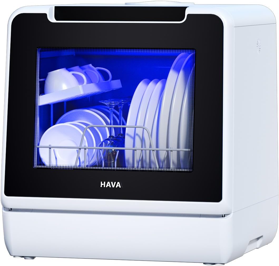 Table Top Dishwasher 5L Water Tank 8 Programs Child Lock White