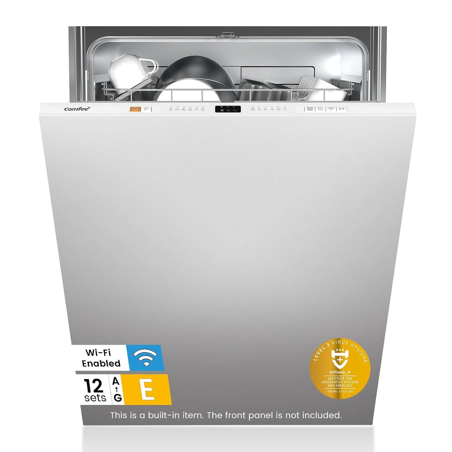 Built-In Dishwasher 12 Place Settings 8 Programs 47dB White