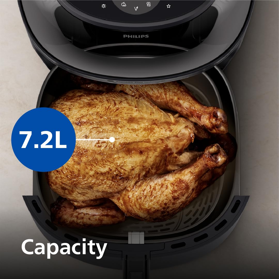 Air Fryer 7.2L 2000W 16-in-1 RapidAir Plus Cooking Window Black