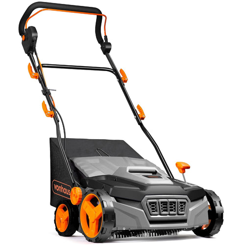 Corded Electric Artificial Grass Sweeper 1800W 45L Bag 380mm 5 Heights Grey Black Orange