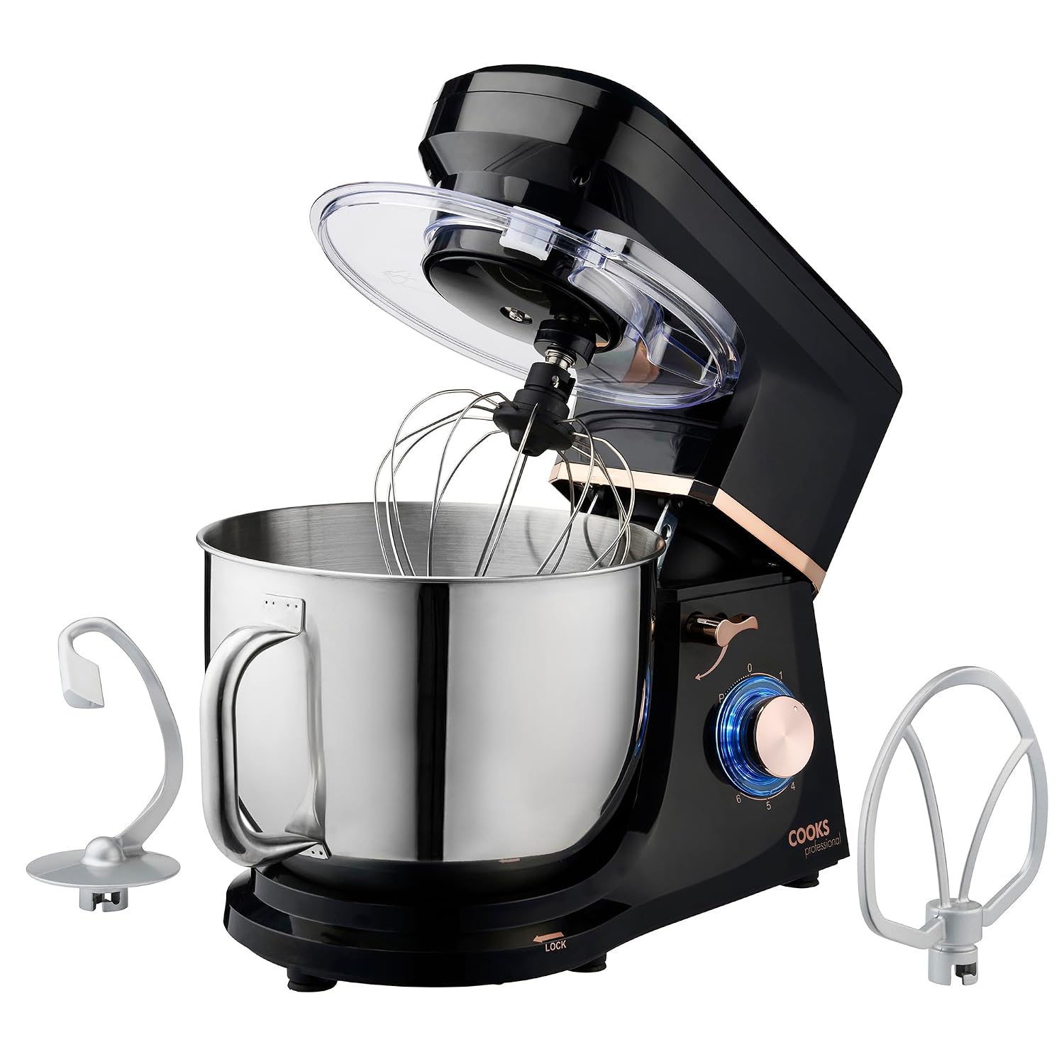 Stand Mixer 1200W 7L Stainless Steel Bowl 6 Speeds Pulse Pink