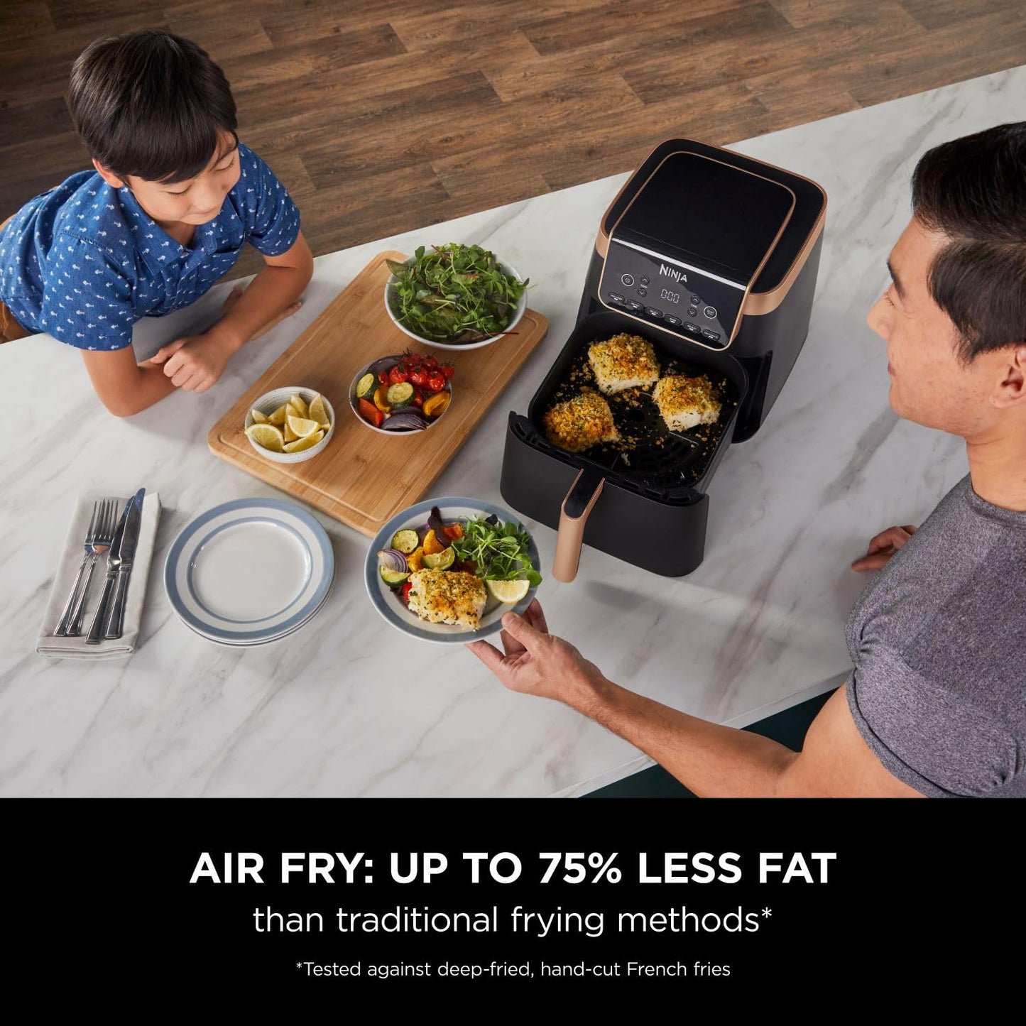Air Fryer 6.2L 2000W 6 Functions Black/Copper