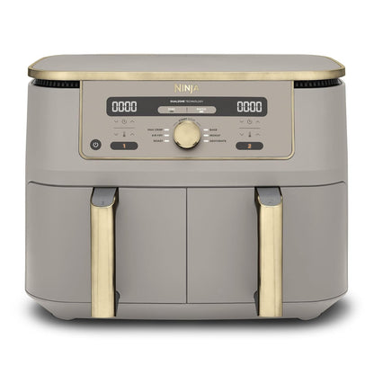 Dual Zone Digital Air Fryer 9.5L 6-in-1 Stone Gold