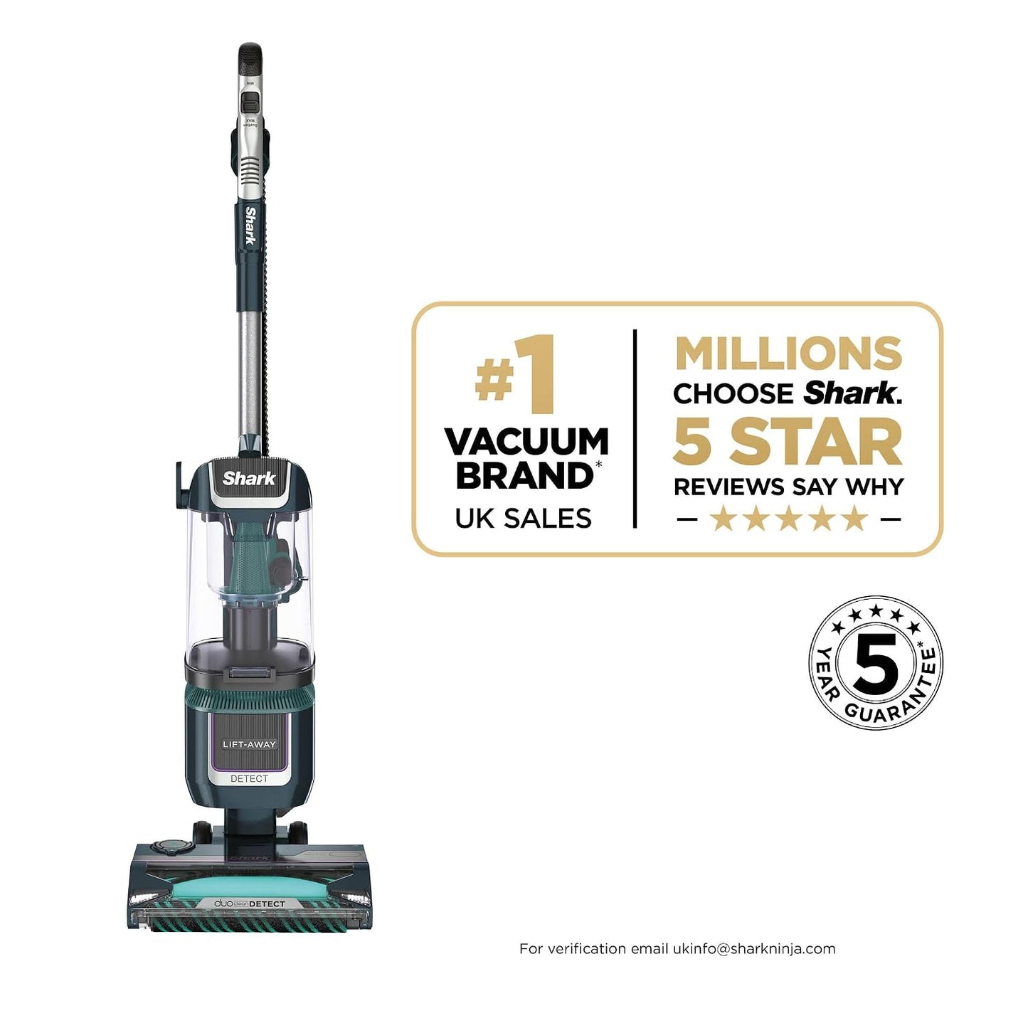 Upright Vacuum Cleaner 2.5L XL Dust Cup DuoClean Detect Corded Blue