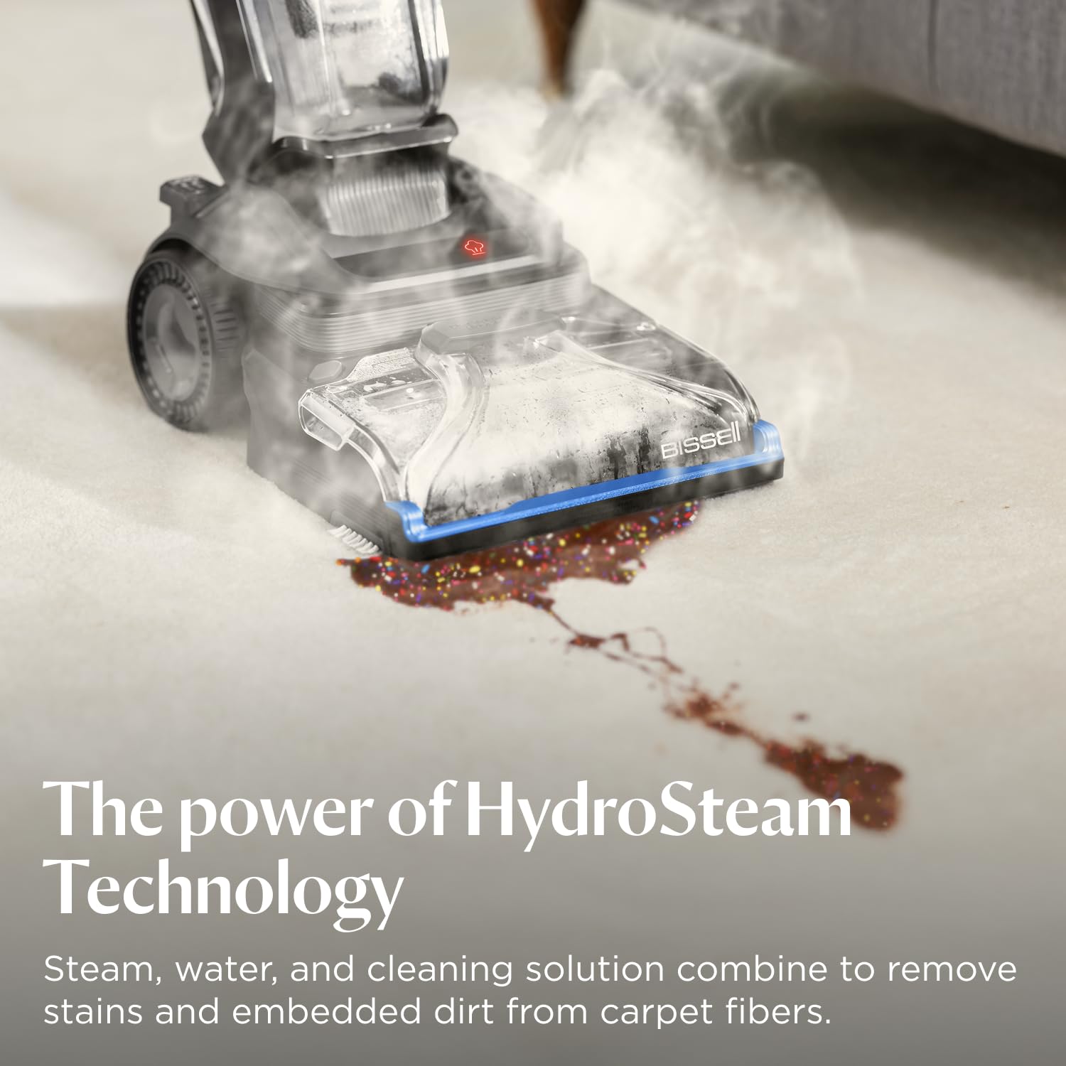Carpet Cleaner Hydrosteam Technology 3.8L Quick Dry 30 Mins Titanium Blue