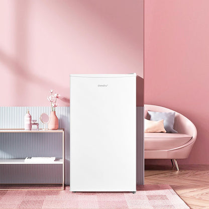 Under Counter Fridge 93L Cooler Box Interior Light Reversible Door White
