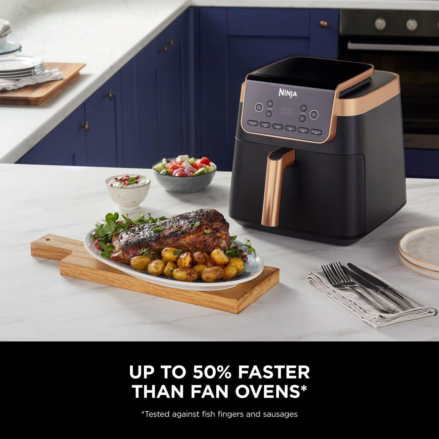 Air Fryer 6.2L 2000W 6 Functions Black/Copper