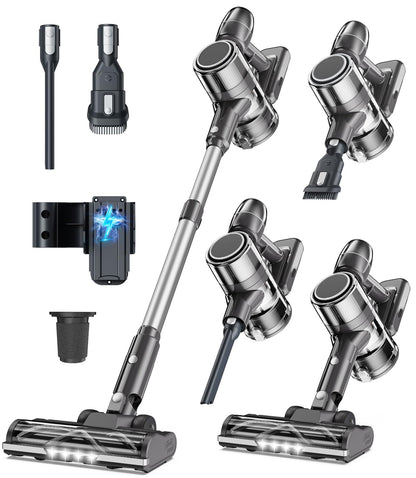Stick Vacuum 350W 2500mAh 60 Min Runtime Anti-Tangle Grey