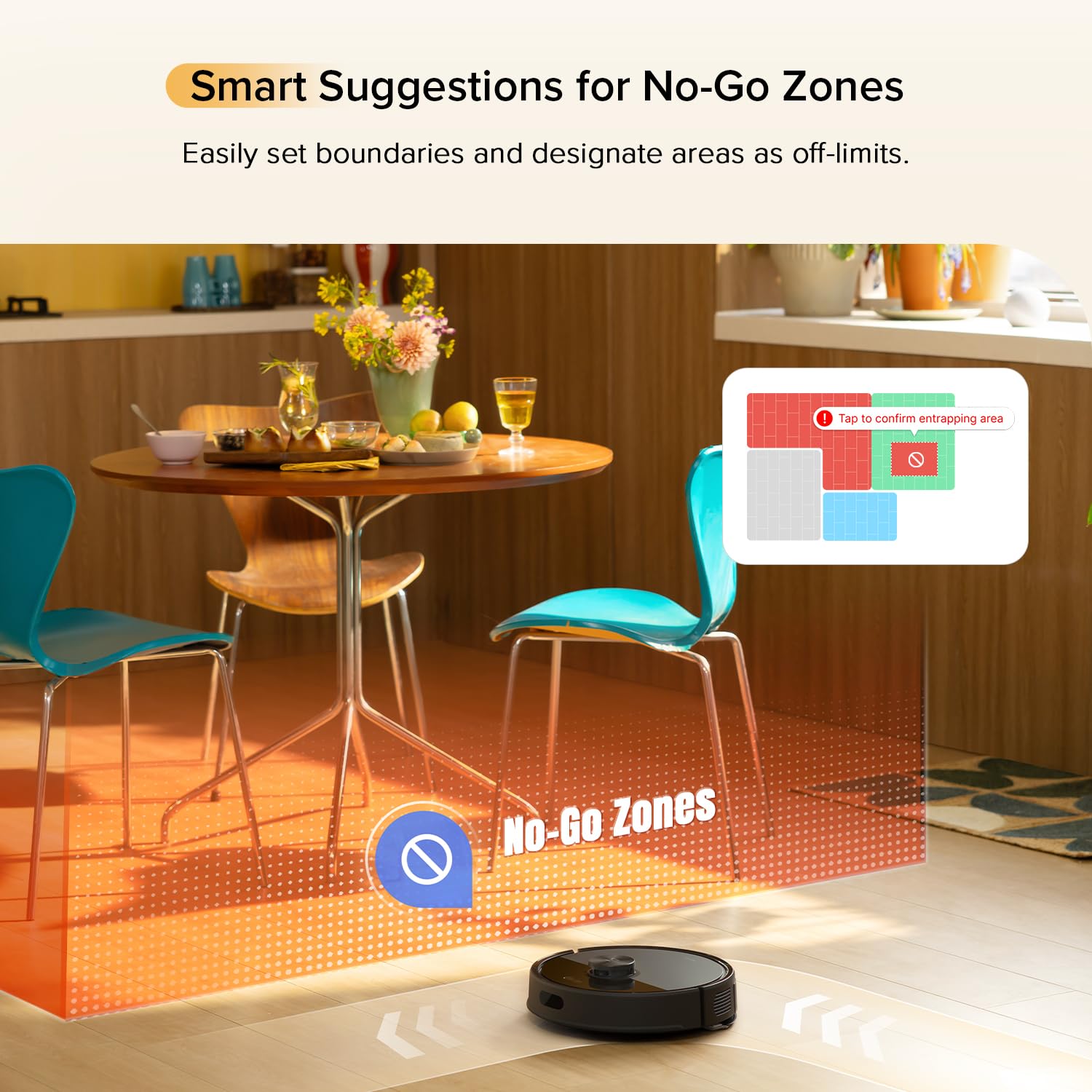 Robot Vacuum And Mop 10000Pa HyperForce Suction Dual Anti-Tangle Black