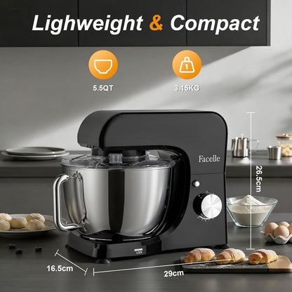Stand Mixer 5.5L 1500W 10 Speed Pulse Black