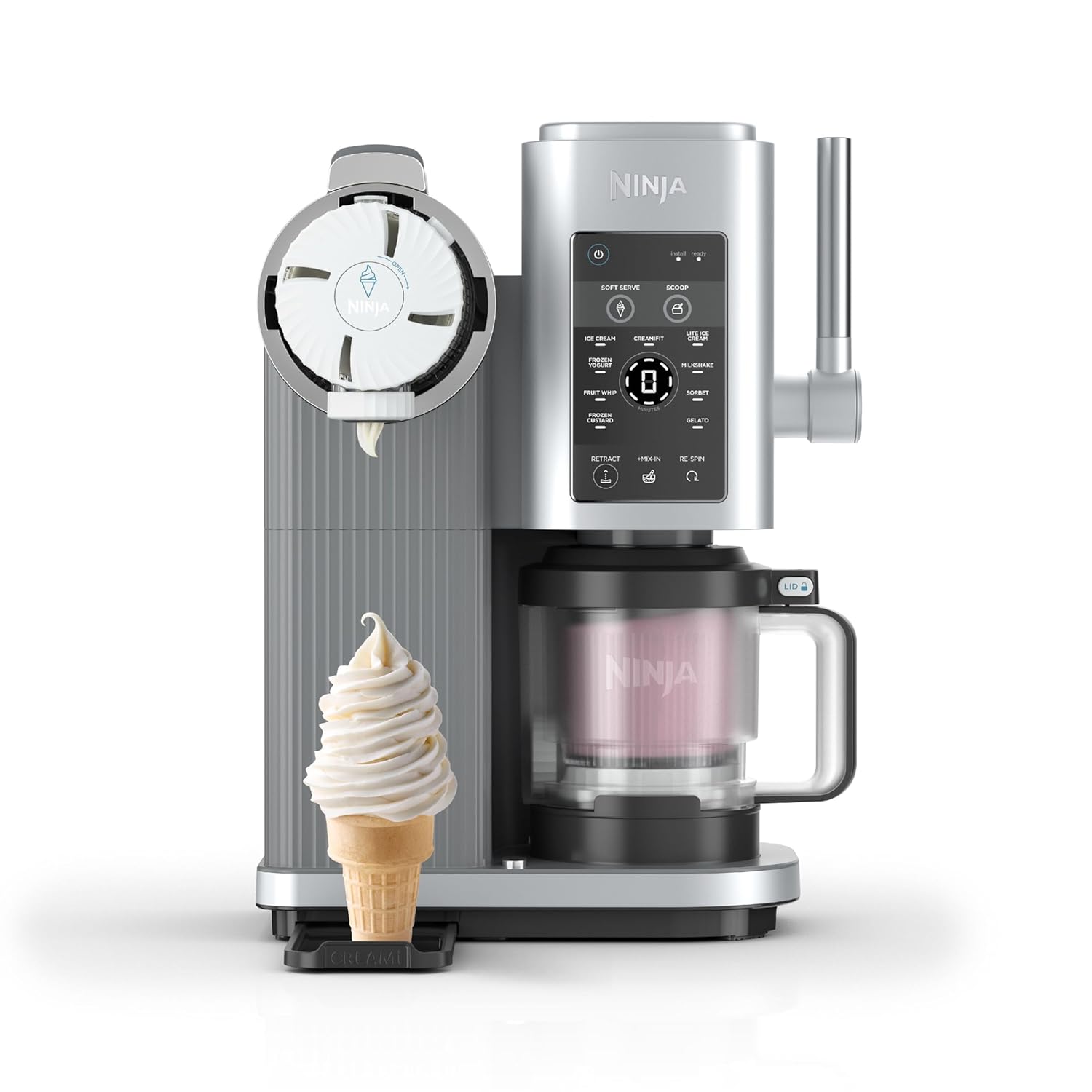 Ice Cream Maker 13 Functions 2x 480ml Tubs Soft Serve Platinum